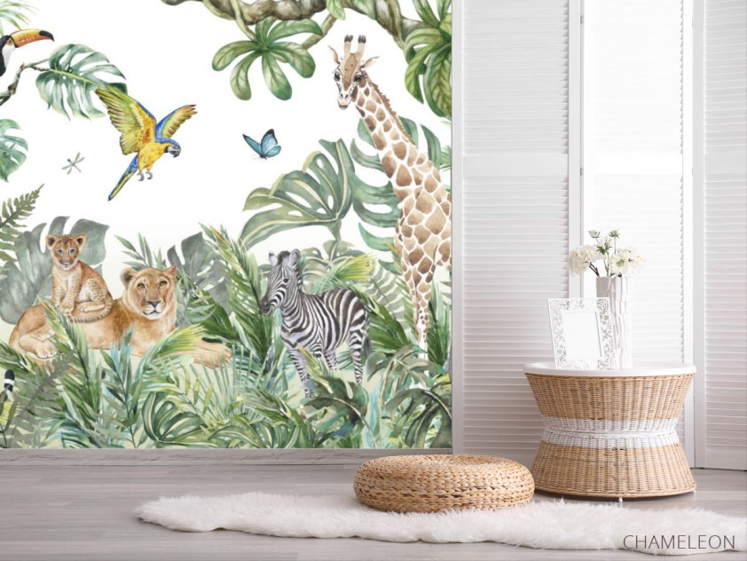 Фотошпалери акварельні джунглі - 2