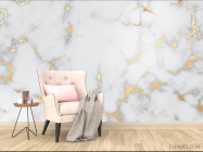 Фотообои Мрамор с золотыми прожилками - 4