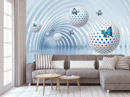 Фотообои Сферы с бабочками - 3