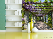 Фотошпалери Арка з гліцинією - 3