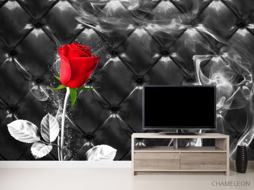Фотообои Красная роза на фоне - 2