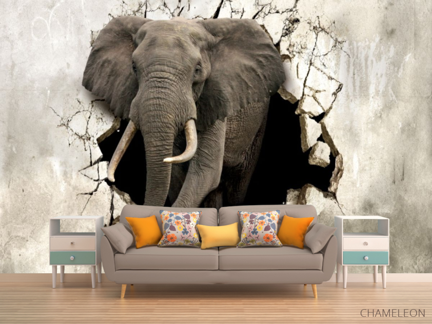 3д фотообои Слон - 1