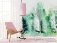 Фотошпалери зелені пір'я - 4