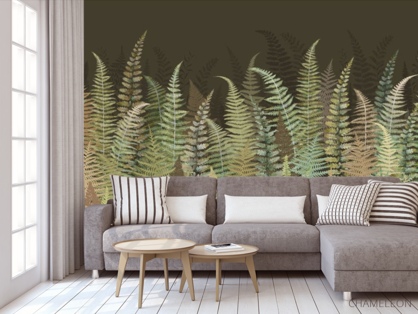 Фотообои Листья папоротника зеленые - 3