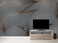 Фотообои волны с золотом - 2