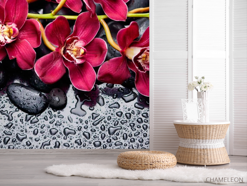 Фотошпалери Квіти на камінні - 2