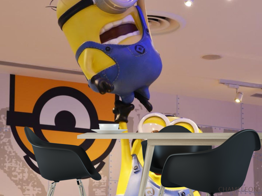 Фотошпалери міньйони на стелі - 1