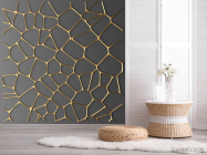Фотошпалери 3Д золотий візерунок - 2