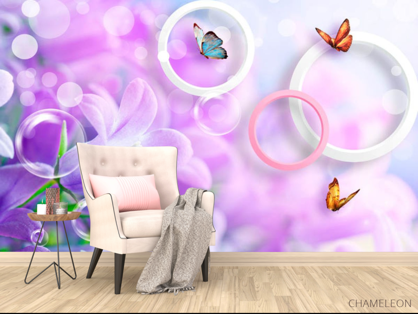 Фотообои фиолнтовый цветок - 4