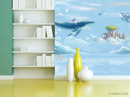 Фотошпалери синій кит - 3