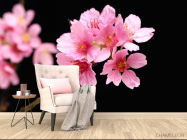 Фотообои Розовые персиковые цветы - 4