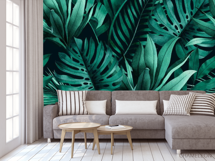 Фотообои Листья зелёные - 3