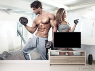 Фотообои фитнес парень и девушка - 2