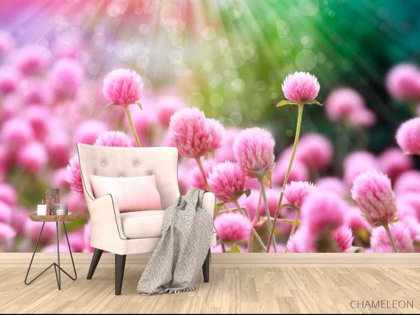 Фотообои Розовый клевер - 4