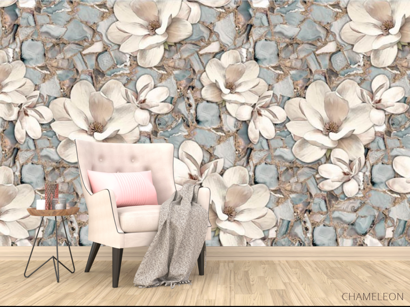Фотообои Магнолия на фоне мрамора - 4