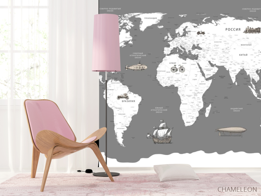 Шпалери в дитячу Карта - 4