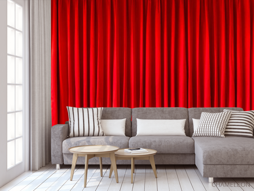 Фотообои красный текстиль - 3