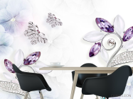 Фотошпалери Квіти з брошок - 1