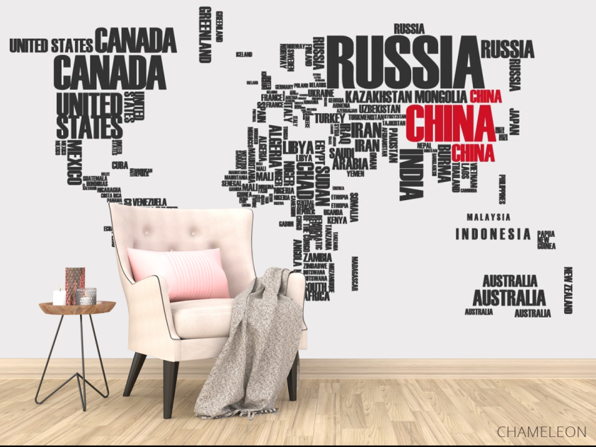 Фотообои Карта из стран - 4