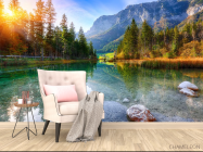 Фотообои прозрачное горное озеро - 4