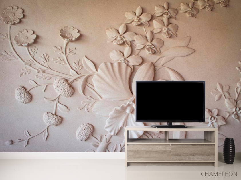 Фотообои Барельефный цветок - 2