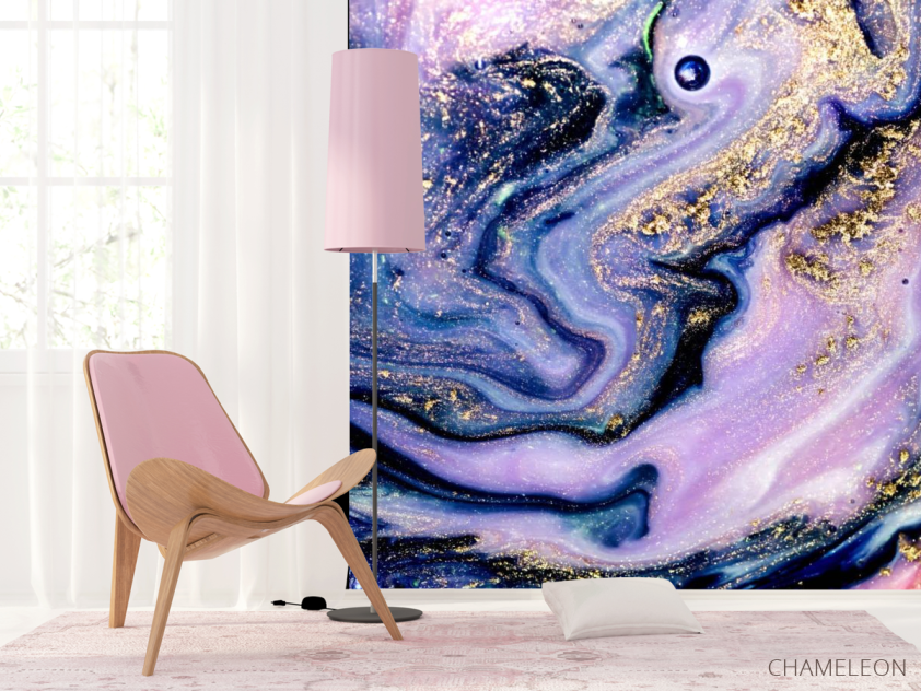 Фотошпалери Фіолетовий Fluid art - 4
