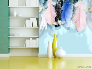 Фотошпалери різнокольорові пір'я - 3