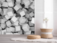 Фотообои серые кубы - 2