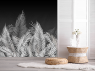 Фотошпалери листя в сірих відтінках - 2