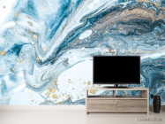 Фотообои Синий флюид с перламутром - 2