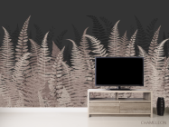 Фотообои Листья папоротника коричневые - 2