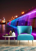 Фотообои Ночь мост цветомузыка - 4