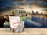 Фотообои Ночь, мост, New York - 4