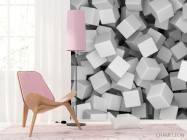 Фотообои серые кубы - 4