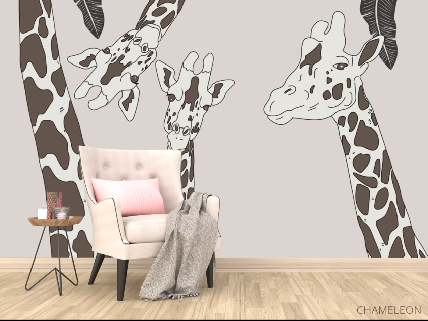Фотообои детская жирафы - 4
