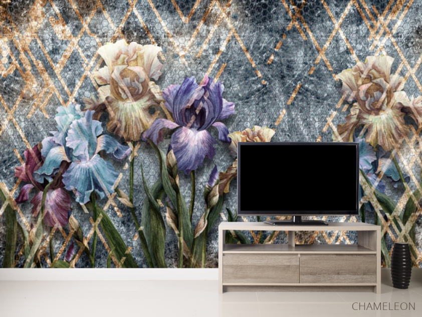 Фотообои Дизайнерские ирисы - 2