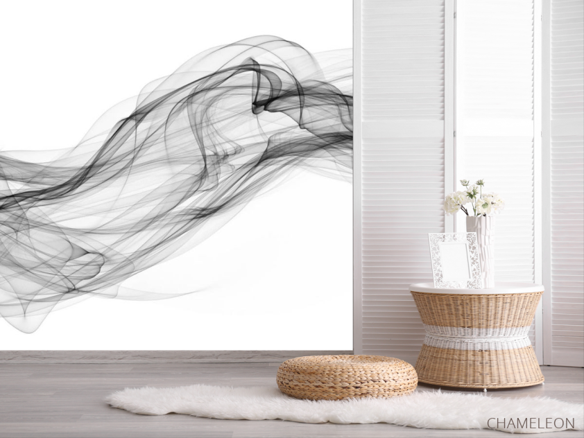 Фотошпалери ЧБ Абстрактний дим - 2