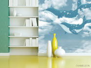 Фотошпалери синій кит - 3