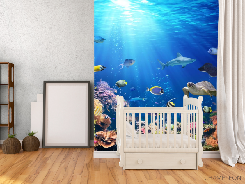 Фотообои Солнечные лучи под водой - 2