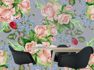 Фотошпалери Принт вінтажні квіти - 1