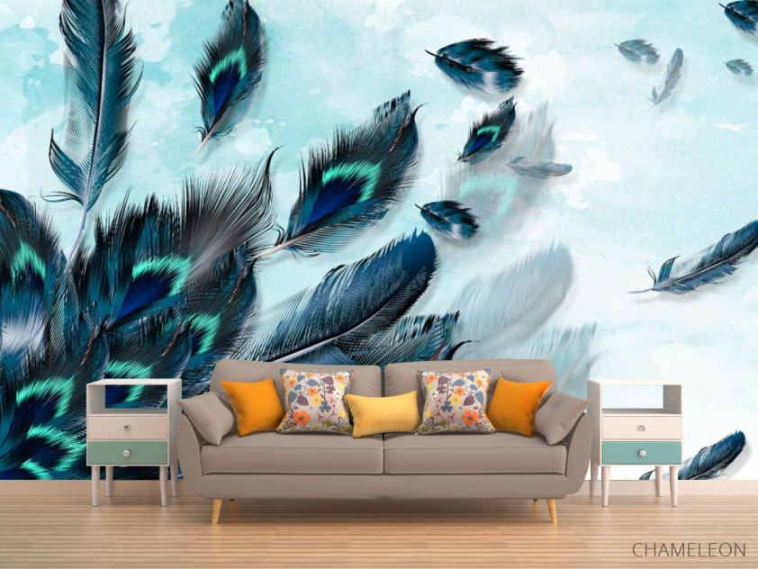 Фотообои Перья павлина 3д - 1