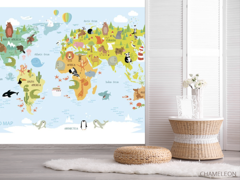 Фотошпалери Дитяча карта - 2