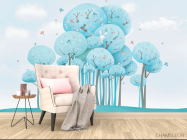 Фотообои Деревья с зайчиками - 4