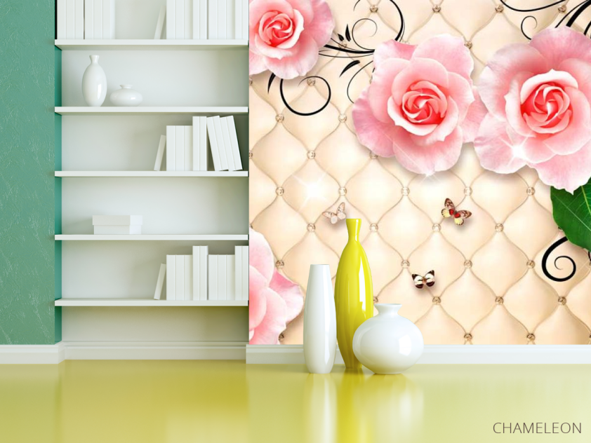 Фотошпалери 3D бутони троянд - 3