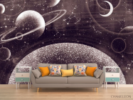 Фотообои Дизайнерские планеты коричневый оттенок - 1