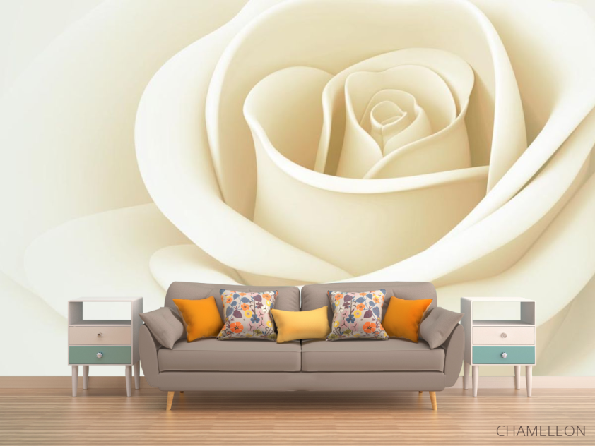 Фотообои белая роза - 1