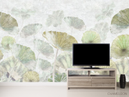 Фотообои Листья лотоса туманные - 2