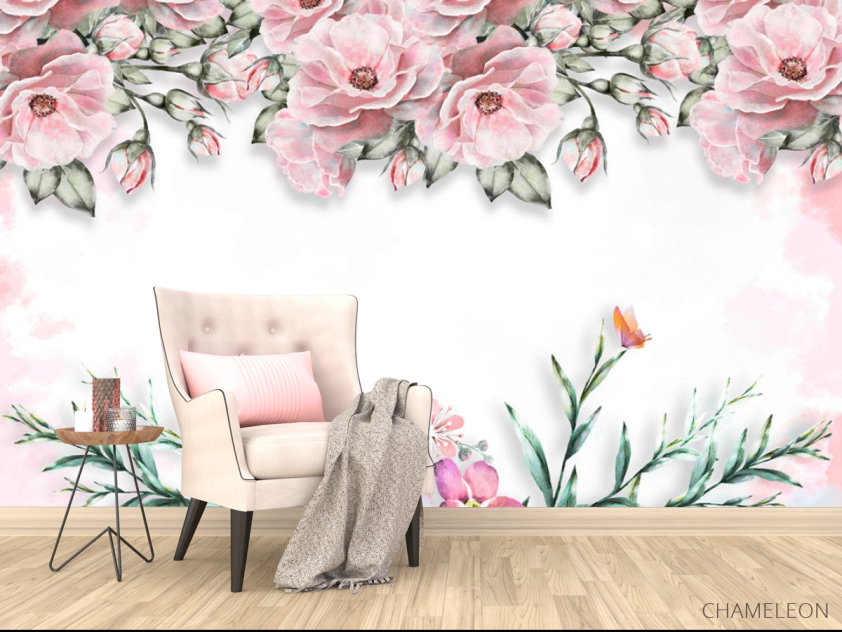 Фотообои Акварельные цветы - 4