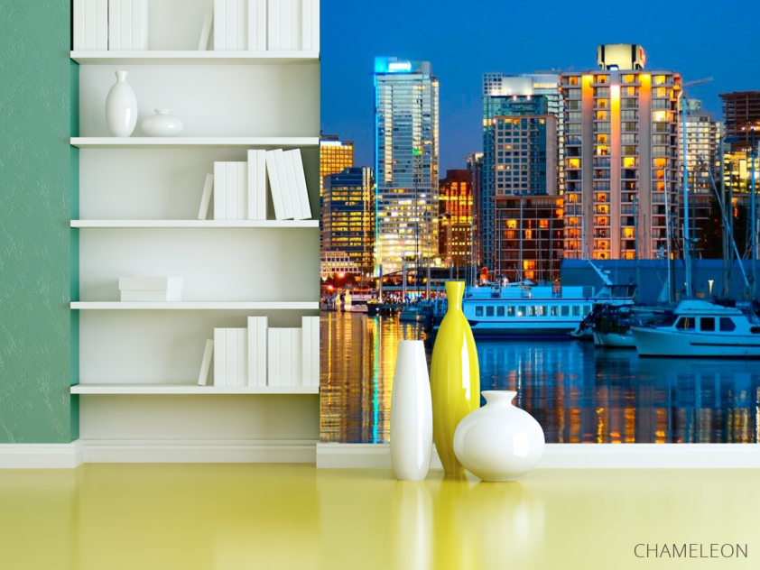 Фотошпалери Яхты, ночь, дома New York - 3