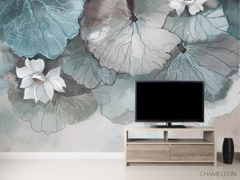 Фотообои Акварельные лотосы - 2